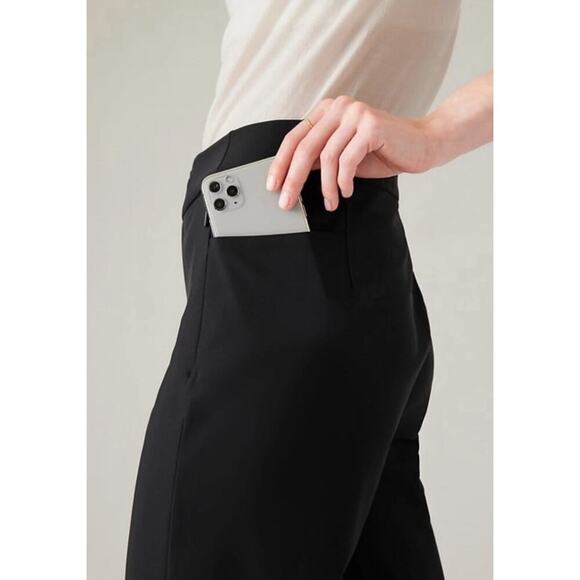 Athleta Stellar Trouser Pant Womens Size 4 in Black Travel Casual Office EUC - Picture 7 of 12